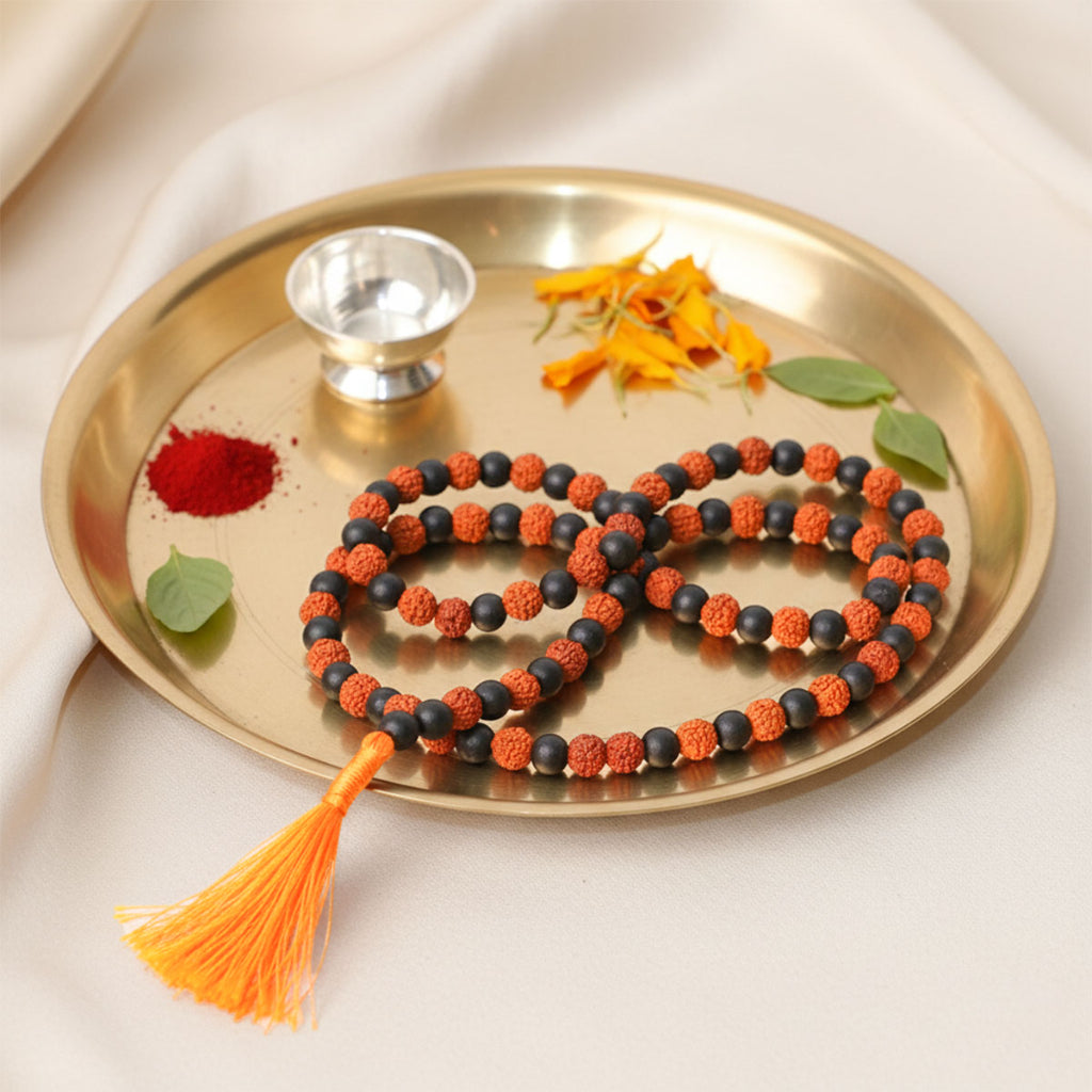Karungali and Rudraksha Mala